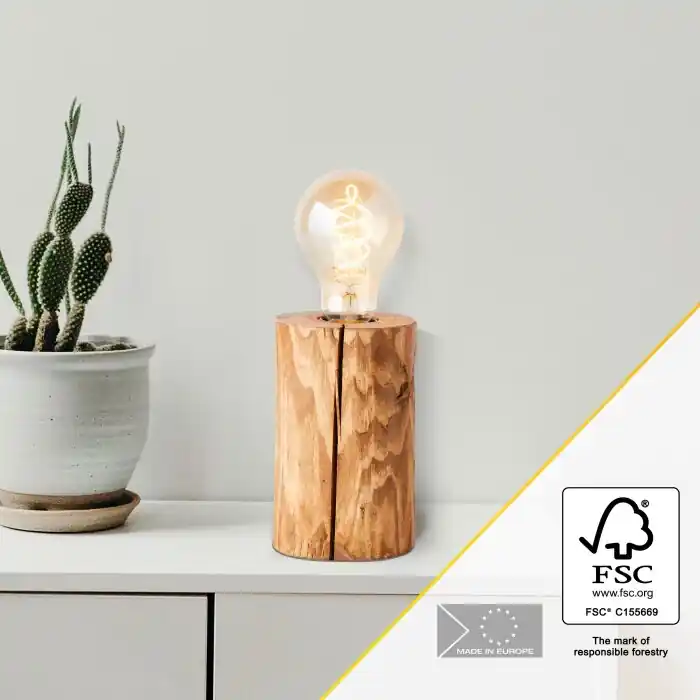 Precio De Fábrica Brilliant Trabo Lámpara de mesa Madera clara, 1 luz