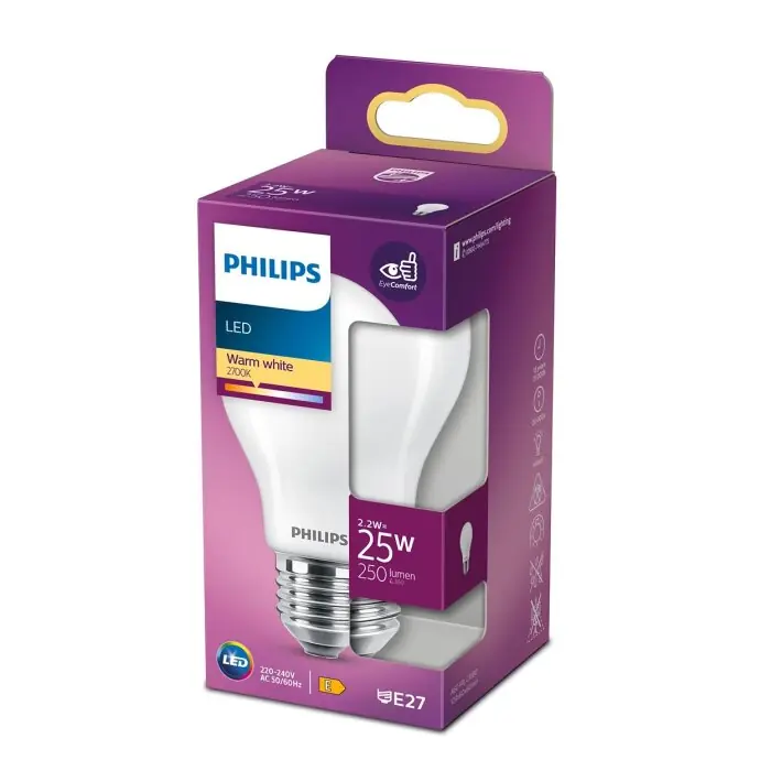Philips LED E27 2,2 Watt 2700 Kelvin 250 Lumen Ordenar Ahora Mismo