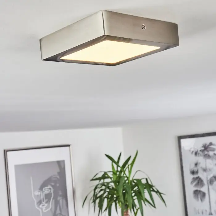 Más Vendido Finsrud Lámpara de Techo LED Níquel-mate, 1 luz