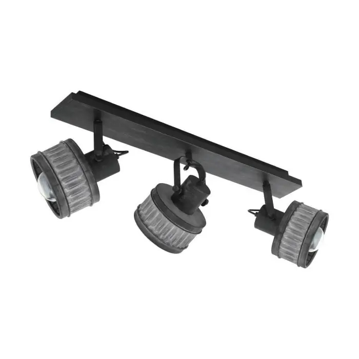 Eglo-Leuchten TURROCK Lámpara de Techo Gris, Negro, 3 luces Disponible Ahora