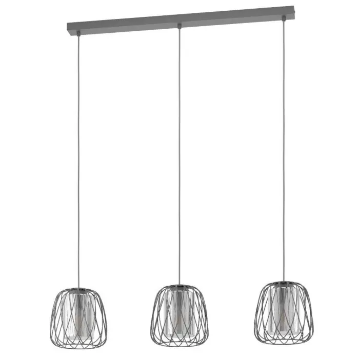 A Buen Precio Eglo-Leuchten FLORESTA Lámpara Colgante Negro, 3 luces
