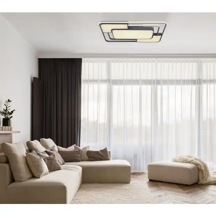 Oferta Especial Globo NIRRA Lámpara de Techo LED Negro, 1 luz, Mando a distancia