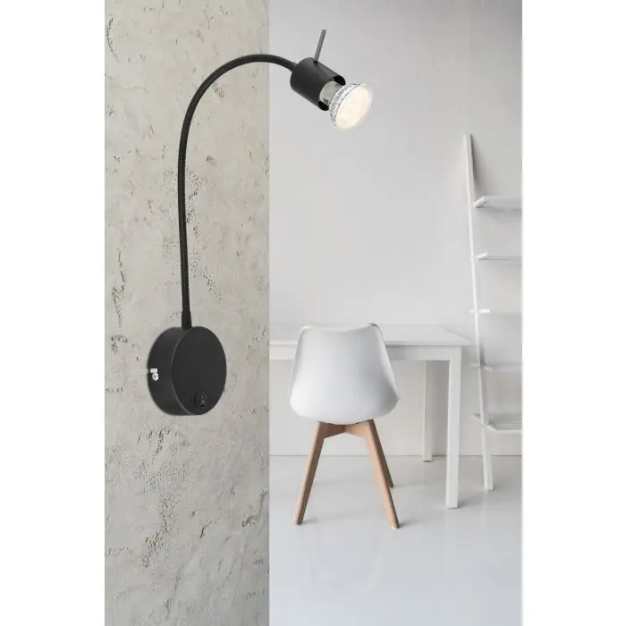 Venta Final Globo MILLY Aplique Negro, 1 luz