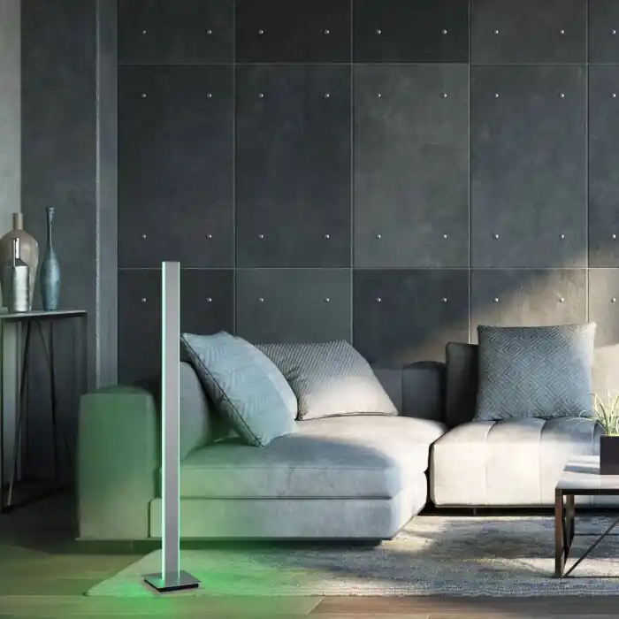 Paul-Neuhaus Q-ADRIANA Lámpara de Pie LED Aluminio, 2 luces, Mando a distancia Más Vendido
