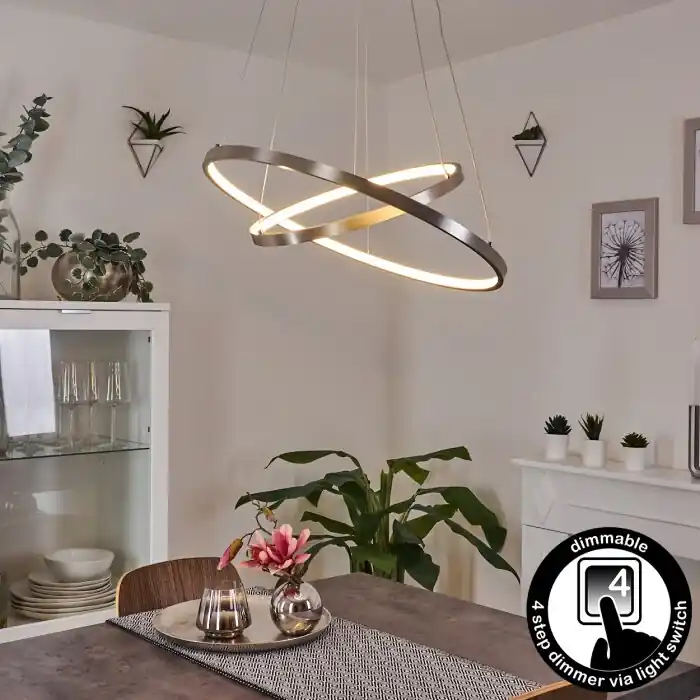 Preci Lámpara Colgante LED Níquel-mate, 1 luz Súper Precio