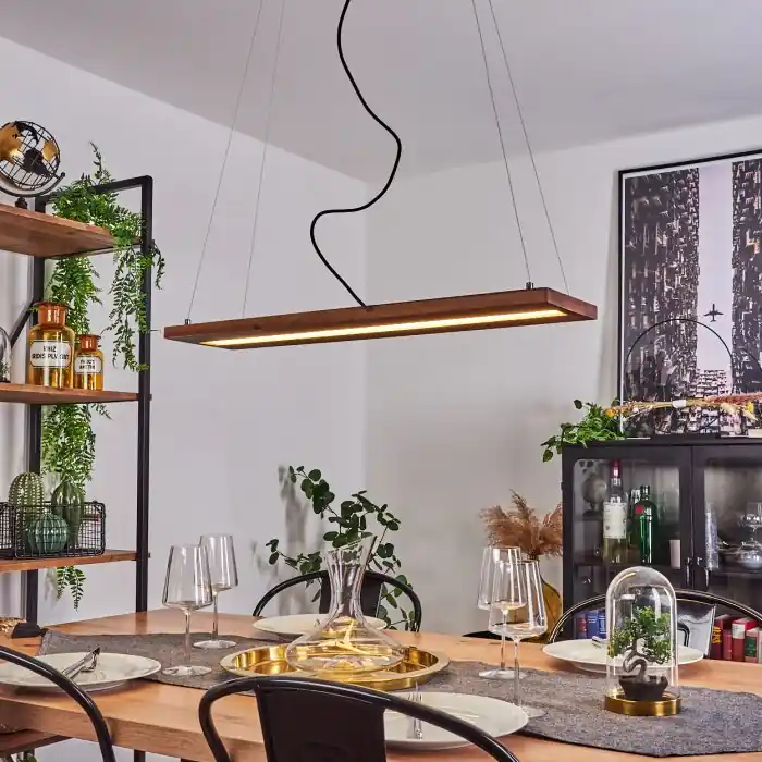 Versoix Lámpara Colgante LED Cromo, Negro, 1 luz Mejor Precio