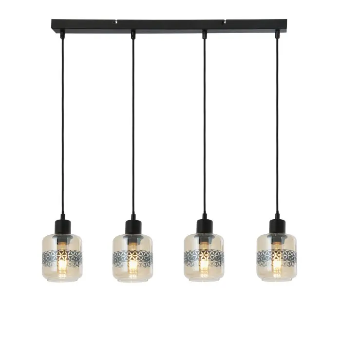 A Buen Precio Globo LAZARUS Lámpara Colgante Negro, 4 luces