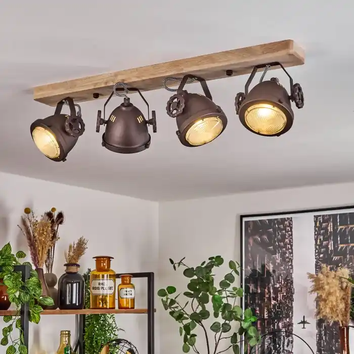 Herford Lámpara de Techo Crudo, 4 luces Barato