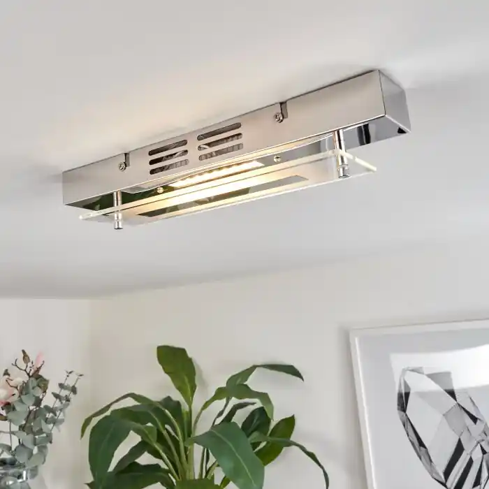 Entrega Rápida Morges Lámpara de Techo LED Cromo, 1 luz