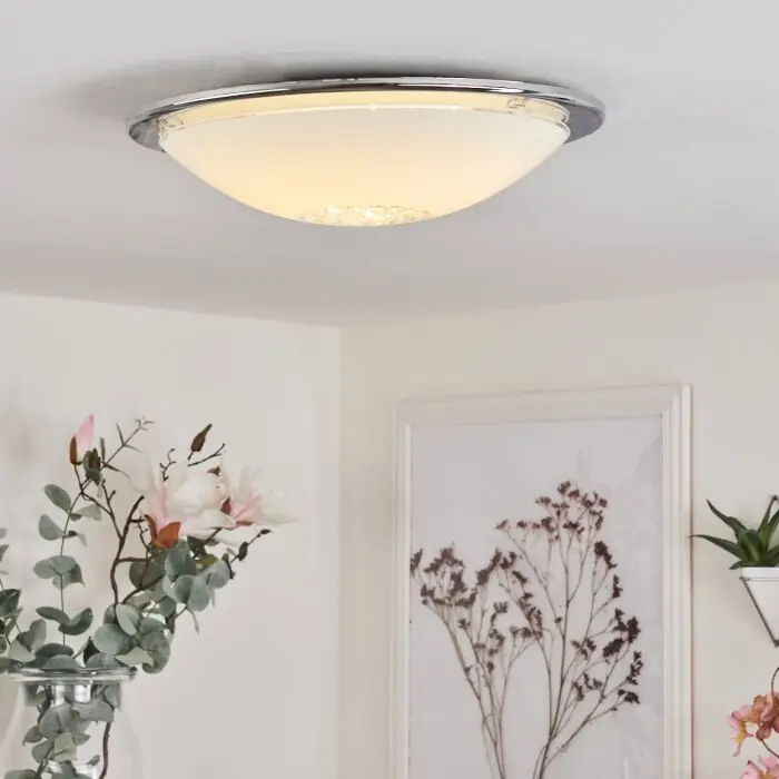 Envío Inmediato Pratteln Lámpara de Techo LED Cromo, 1 luz