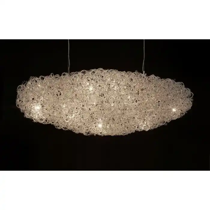 Bestseller Holländer DIRIGIBILE OVAL Lámpara Colgante Plata, 20 luces