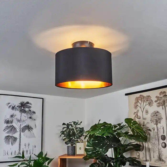 Pattburg Lámpara de Techo Negro, 2 luces Certificado