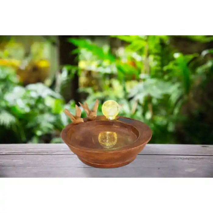 Promoción Exclusiva Gobo VOGELTRÄNKE Lámpara solar LED Marrón, Blanca, 1 luz