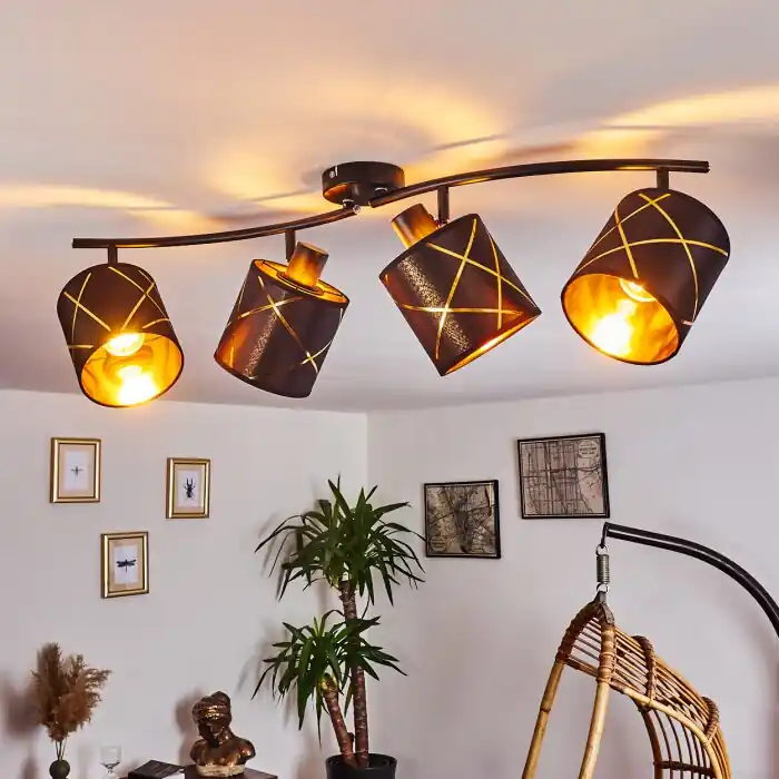 Opatija Lámpara de Techo Negro, 4 luces Comprar En Línea