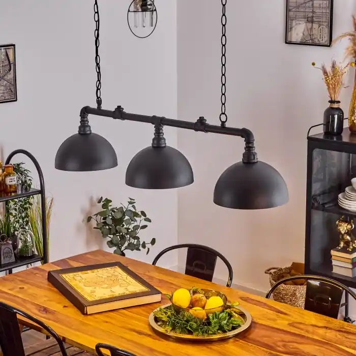 A Buen Precio Beles Lámpara Colgante Negro, 3 luces