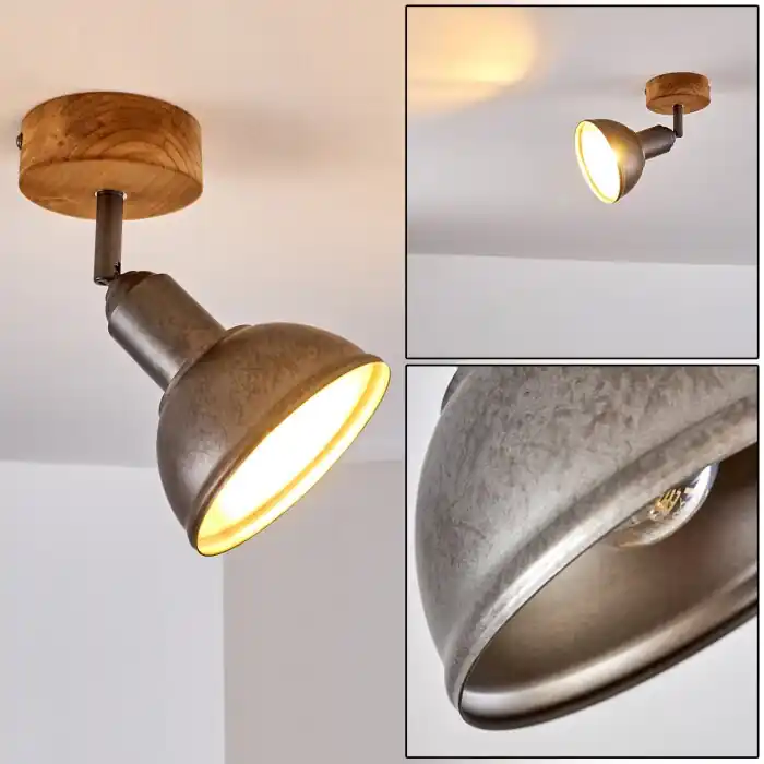 Lámpara de Techo Tholen Marrón, 1 luz Precio De Oferta