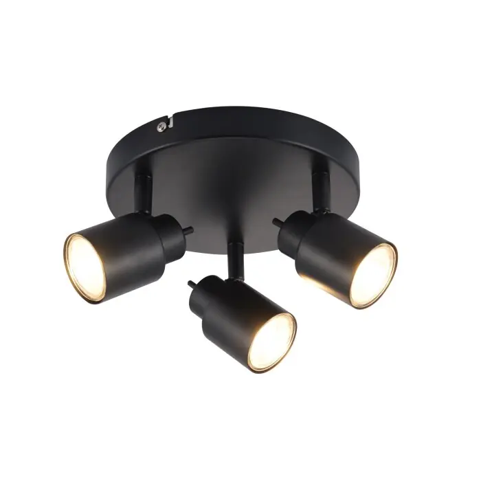 Brilliant Andres Lámpara de Techo LED Negro, 3 luces Alta Calidad
