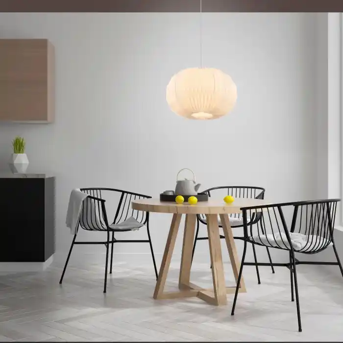 Leuchten-Direkt PAPEL Lámpara Colgante Blanca, 1 luz Económico