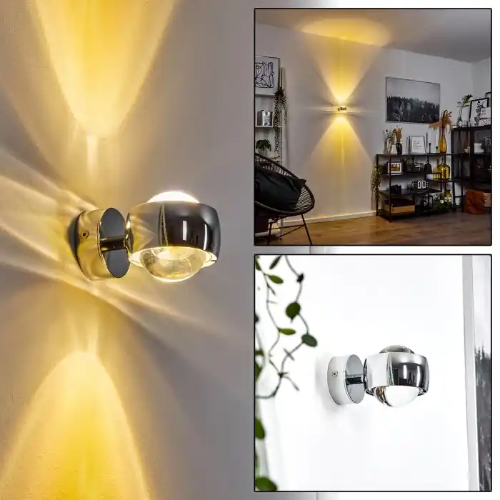 Sapri Aplique Cromo, 1 luz Venta Final