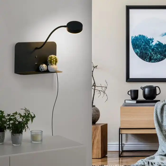 Leuchten-Direkt BOARD Aplique LED Negro, 1 luz Compra Hoy