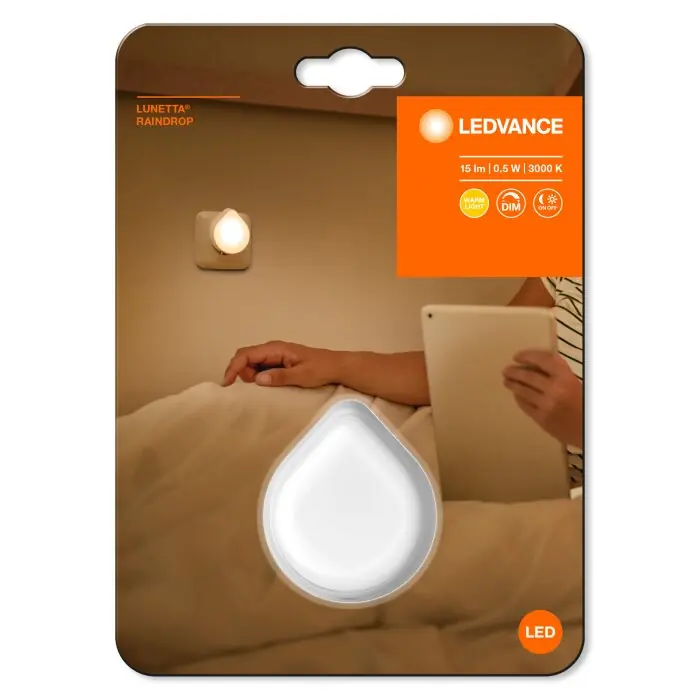 Súper Precio Ledvance LUNETTA RAINDROP Luz nocturna Blanca, 1 luz