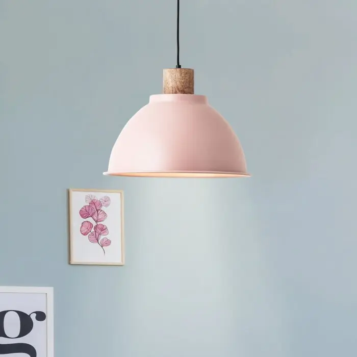 Liquidación Brilliant Erena Lámpara Colgante Rosa, 1 luz