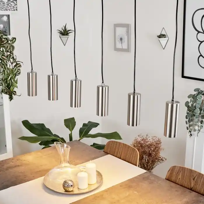 Precio De Oferta Javel Lámpara Colgante Níquel-mate, 6 luces