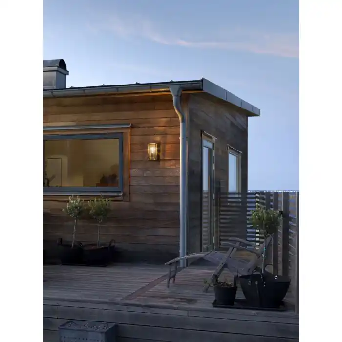 Venta Final Konstsmide Brindisi Aplique para exterior Negro, 1 luz, Sensor de movimiento