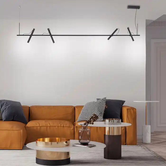 Precio Rebajado Paul Neuhaus PURE-TUTUA Lámpara Colgante LED Negro, 4 luces