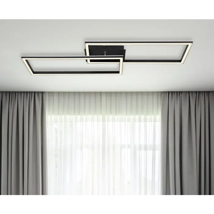 Oferta Globo JEPP Lámpara de Techo LED Negro, 1 luz, Mando a distancia