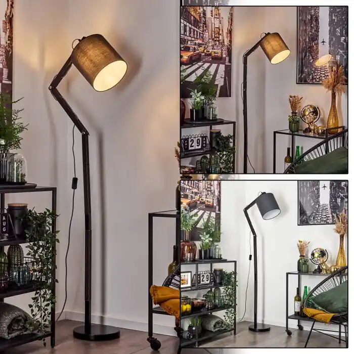 Tukchor Lámpara de Pie Negro, 1 luz Venta Final