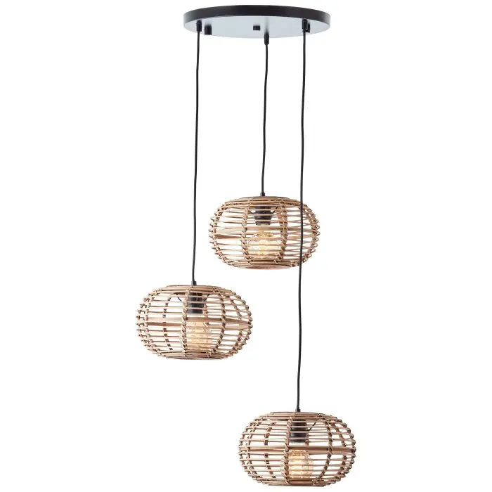 Brilliant Woodball Lámpara Colgante Negro, 3 luces Mejor Precio