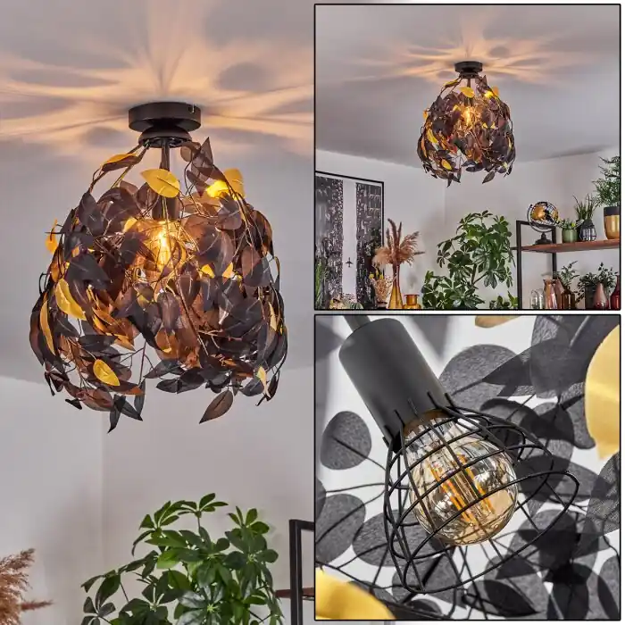 Kallax Lámpara de Techo Negro, 1 luz Compra Hoy