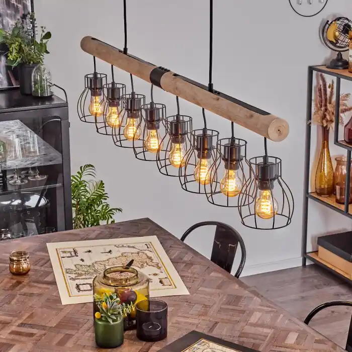 A Buen Precio Gondo Lámpara Colgante Crudo, 8 luces