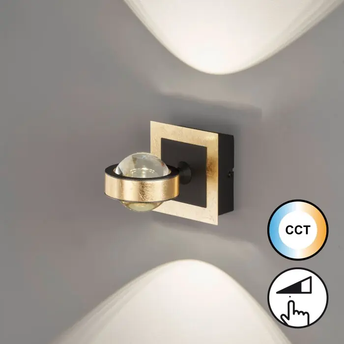 Fischer & Honsel Cluedo Aplique LED dorado, 1 luz Oferta Flash