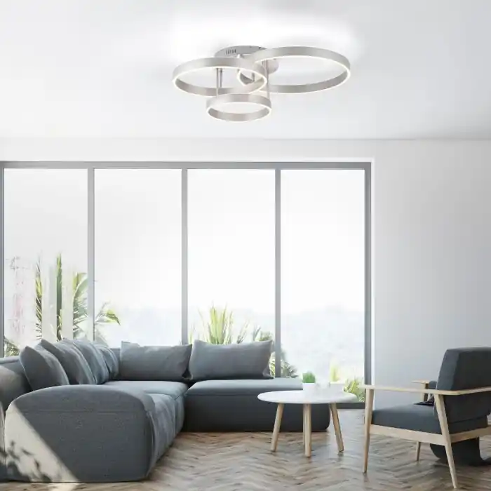 Leuchten-Direkt LILLUTI Lámpara de Techo LED Plata, 2 luces, Mando a distancia Oferta