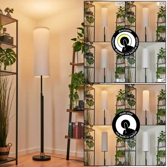A Buen Precio Coquimbito Lámpara de Pie LED Negro, 1 luz