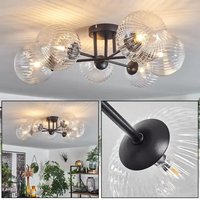 Chehalis Lámpara de Techo Transparente, 6 luces Venta Final
