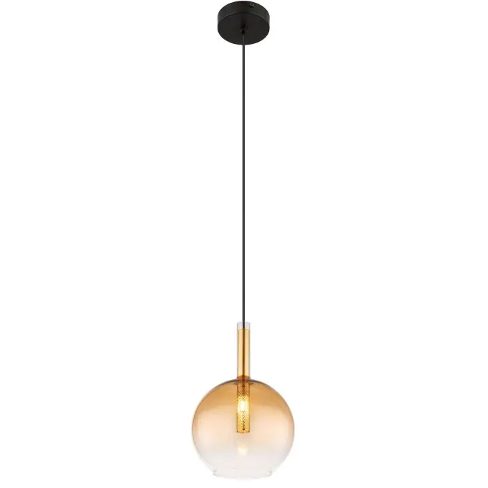 Globo LOPUSA Lámpara Colgante Latón, Negro, 1 luz Alta Calidad