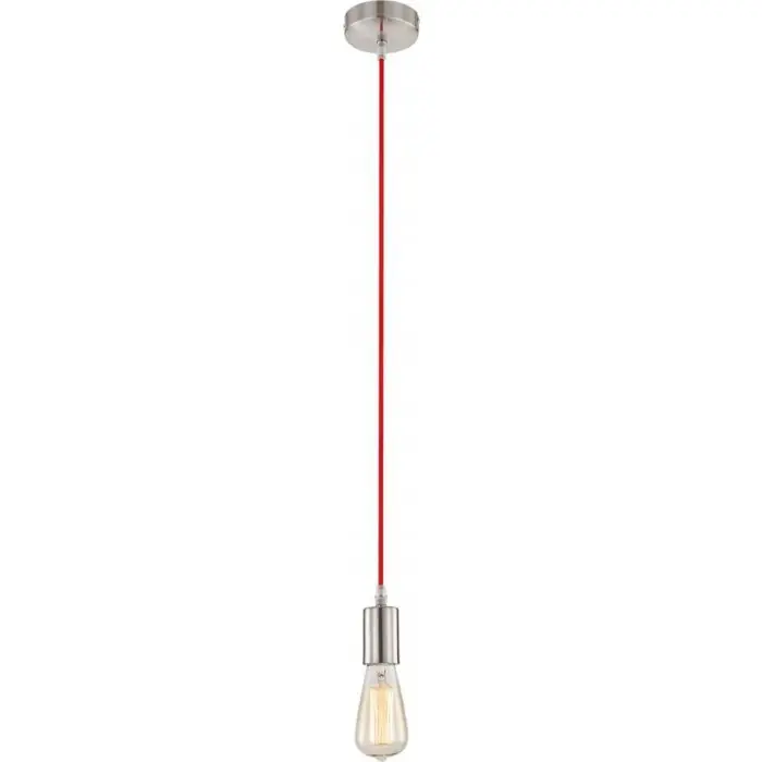 Lámpara Colgante Níquel-mate, 1 luz Pago Seguro