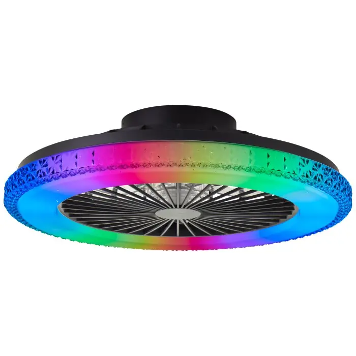 Brilliant Badria Lámpara de Techo LED Negro, 1 luz, Mando a distancia Novedad