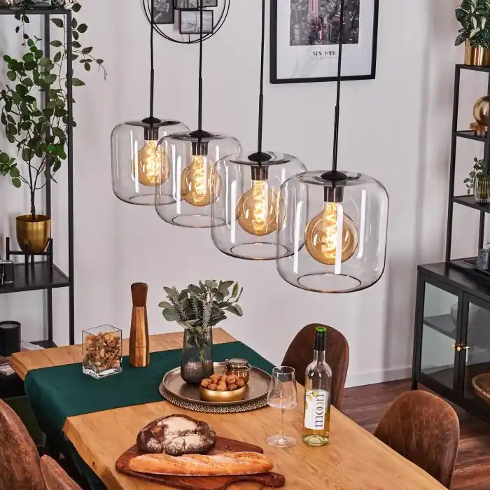 Lauden Lámparas suspendidas Transparente, 4 luces Compra Hoy