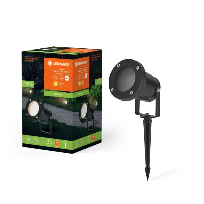 Últimas Unidades Lámparas Ledvance Endura Foco de jardín LED Negro, 1 luz
