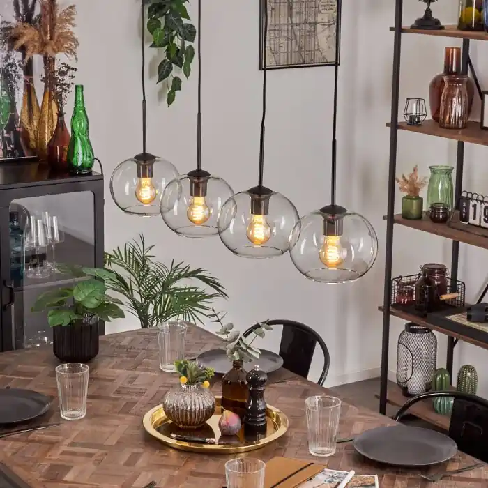 Apedo Lámparas colgantes Transparente, 4 luces Entrega Rápida