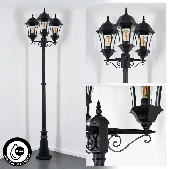 Etoe Candelabro, Iluminación de caminos Negro, 3 luces A Buen Precio