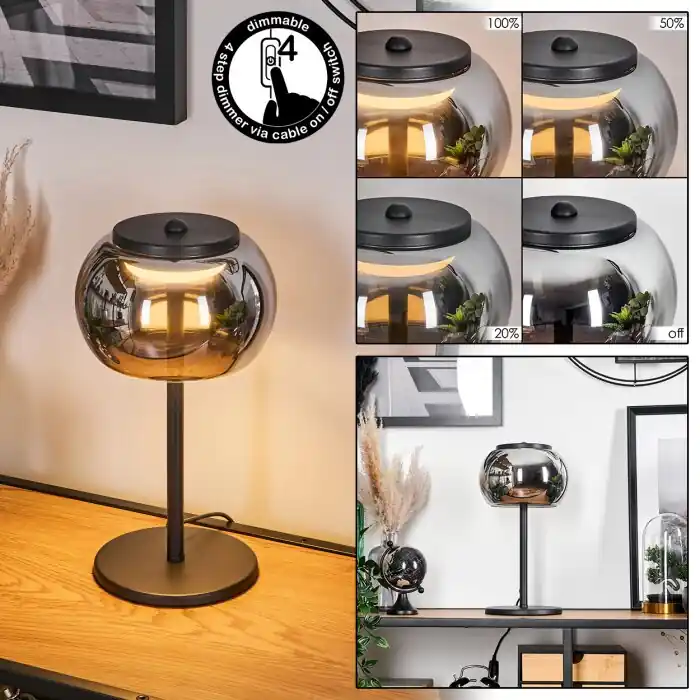 Izenave Lámparas de mesa, Lámpara lectura LED Negro, 1 luz Marca Reconocida