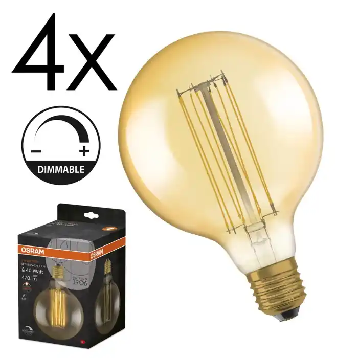 E27 LED 5.8 Watt blanco cálido regulable 470 Lumen Envío Exprés
