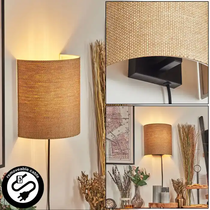 Viadores Lámpara Up & Down, Apliques Negro, 1 luz Garantía De Devolución De Dinero