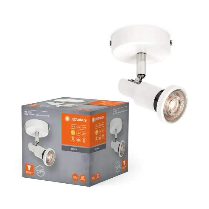 A Buen Precio Lámparas Ledvance Spot Plafones, Spot techo LED Blanca, 1 luz