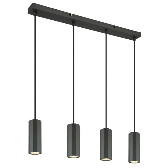 Alta Calidad Lámparas Globo Lighting James Lámparas suspendidas Gris, 4 luces